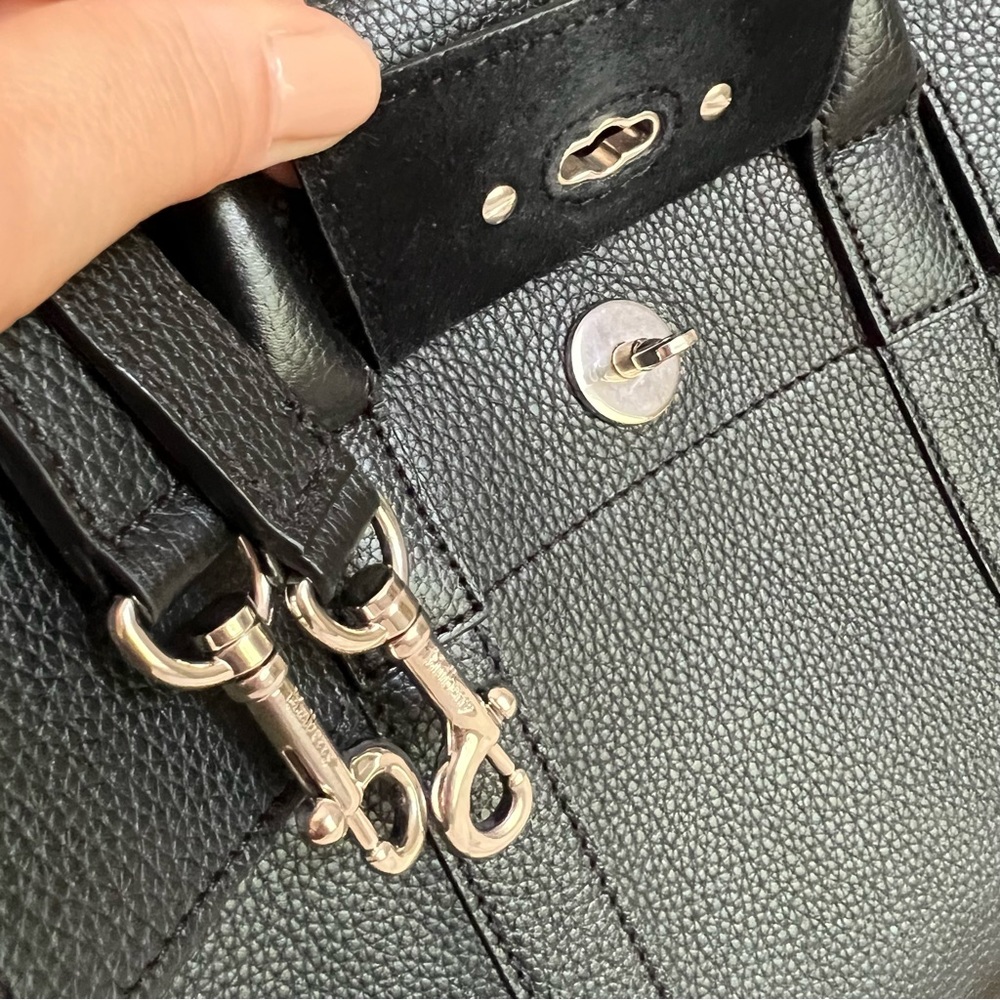 MULBERRY Classic Grain Small Bayswater in Black - Picture 8 of 15
